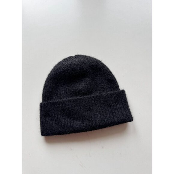 Aritzia AUXILIARY Black Polyamide Alpaca Wool Blend Knit Beanie Hat, One Size - Picture 2 of 11